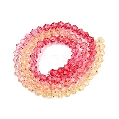 Gradient Color Baking Paint Glass Bead Strands X1-DGLA-A039-T4mm-A03-1