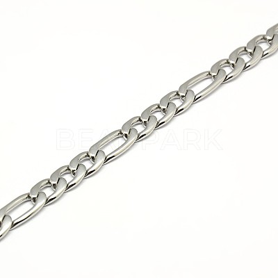 Tarnish Resistant Fashionable 304 Stainless Steel Figaro Chain Necklaces for Men LS-STAS-A028-N016P-1