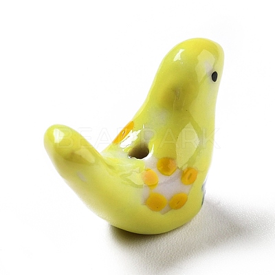 Handmade Printed Porcelain Beads PORC-F005-04E-1