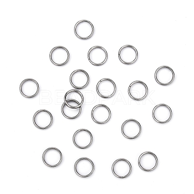 Tarnish Resistant Jewelry Findings Original Color Stainless Steel Split Rings X-STAS-E010-6x1mm-2-1