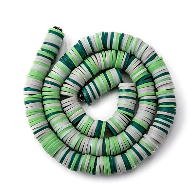 Handmade Polymer Clay Beads Strands CLAY-R089-8mm-T011-1