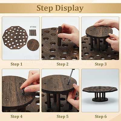 Polygon Wooden Display Stands ODIS-WH0030-100-1