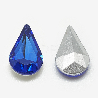 Pointed Back Glass Rhinestone Cabochons RGLA-T082-6x10mm-11-1