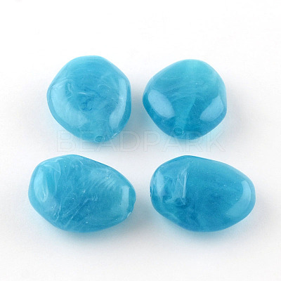 Imitation Gemstone Acrylic Beads OACR-R027-M-1