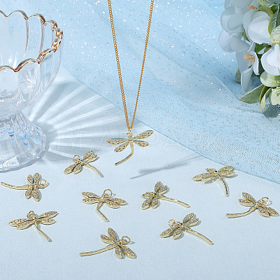10Pcs Brass Micro Pave Clear Cubic Zirconia Pendants KK-BBC0021-86-1