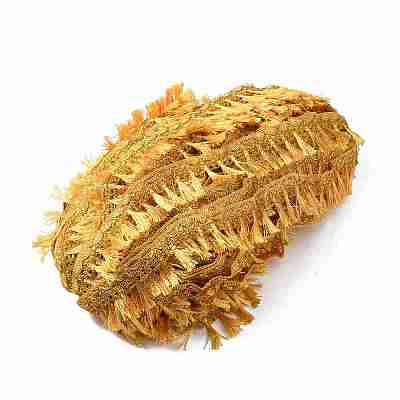 Filigree Polyester Corrugated Tassel Lace Ribbon OCOR-WH0080-19-1