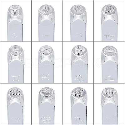 1 Set 40cr Steel Stamps AJEW-BC0001-71-1