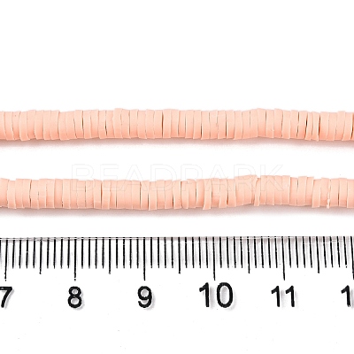 Flat Round Handmade Polymer Clay Beads CLAY-R067-6.0mm-13-1