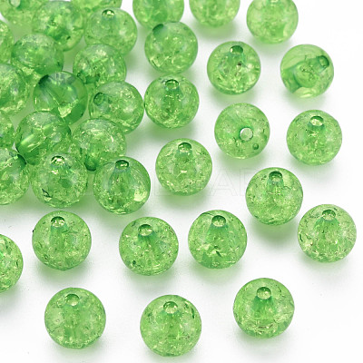 Transparent Crackle Acrylic Beads MACR-S373-66C-N19-1
