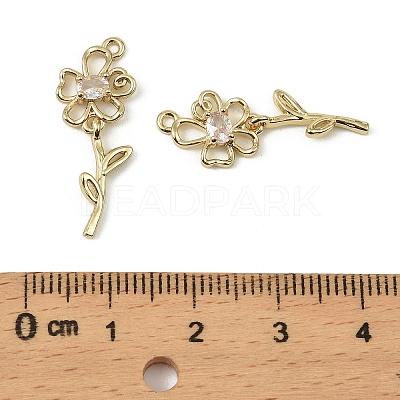 Brass Micro Pave Cubic Zirconia Pendants LS-KK-C107-09A-G-1