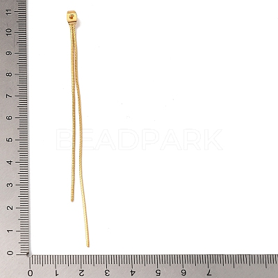 Brass Snake Chain Ear Nuts KK-G510-14G-1
