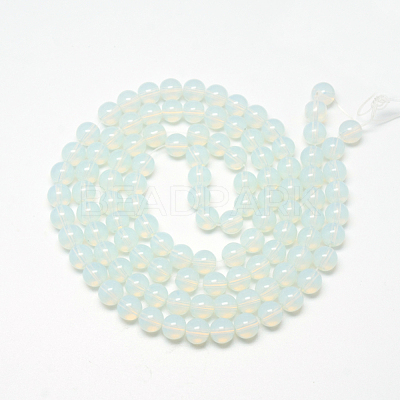 Baking Paint Glass Beads Strands DGLA-Q023-6mm-DB1-1