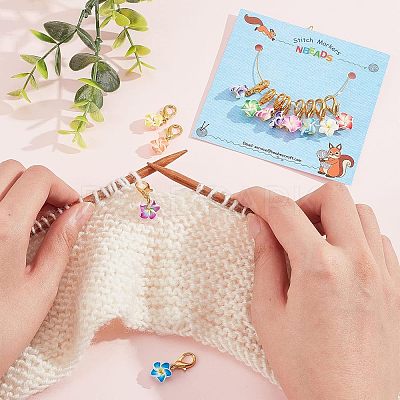 24Pcs Handmade Polymer Clay Flower Pendant Decorations HJEW-NB0001-58-1
