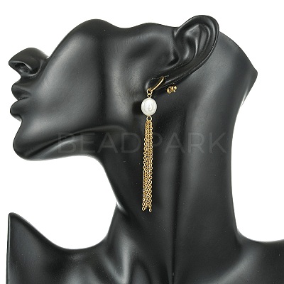 304 Stainless Steel Stud Tassel Earrings for Women EJEW-JE07185-1