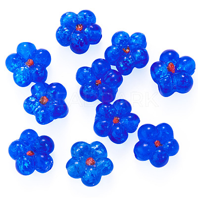 10Pcs Transparent Handmade Bumpy Lampwork Beads LAMP-TADJ0001-48B-1