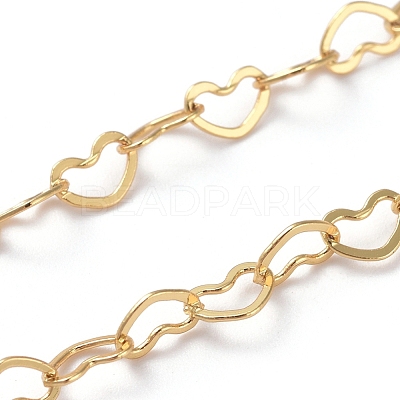 Brass Heart Link Chains CHC-G005-27G-1