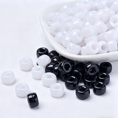 Opaque Acrylic European Beads PL338-M3-1