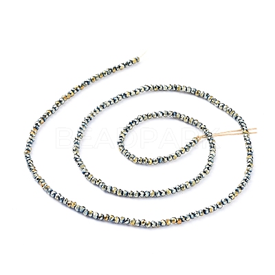 Electroplate Glass Beads Strands X-EGLA-F149-FP-09-1