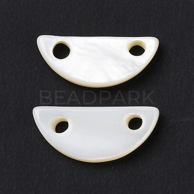Natural Freshwater Shell Connector Charms SHEL-H001-11-1