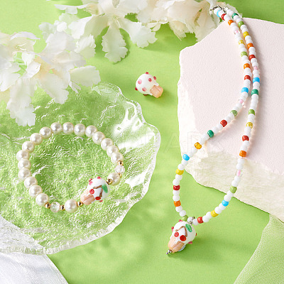 2Pcs Handmade Lampwork Bumpy Beads LAMP-TA0002-51A-1