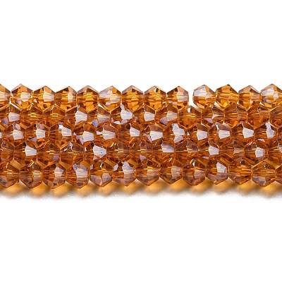 Transparent Electroplate Glass Beads Strands GLAA-F029-2mm-C28-1