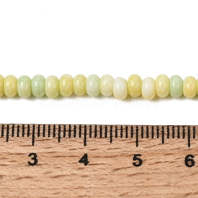 Cracked Opaque Glass Beads Strand GLAA-D306-A03-1