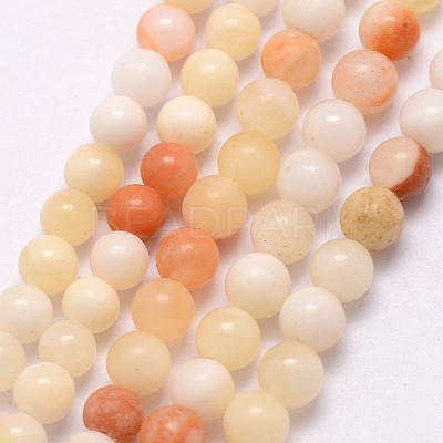 Natural Honey Jade Beads Strands G-K146-56-3mm-1