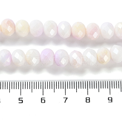 Electroplate Glass Beads Strands LAMP-S068-02F-1