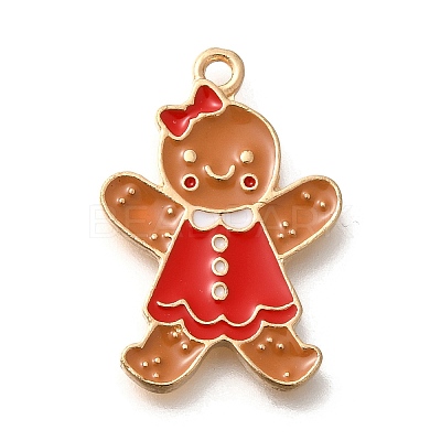 Christmas Theme Alloy Enamel Pendants ENAM-Q509-02KCG-14-1