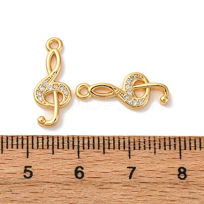 Brass Micro Pave Cubic Zirconia Pendants KK-K382-57G-1
