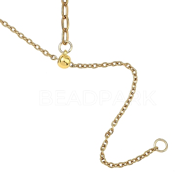 Adjustable 304 Stainless Steel Mixed Chain Lariat Necklace Making AJEW-JB01635-1