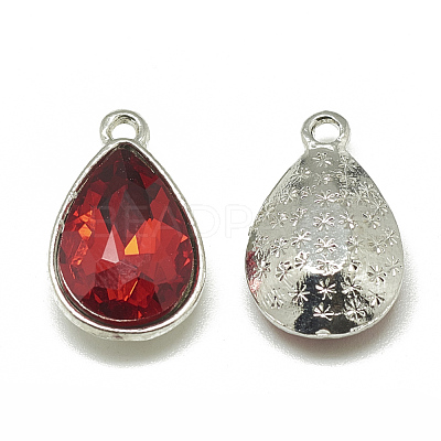 Alloy Glass Pendants PALLOY-T028-10x14mm-07-1
