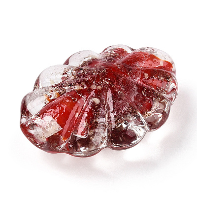 Luminous Handmade Gold Sand Lampwork Beads FOIL-T006-04C-1