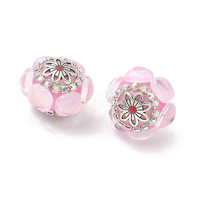 Acrylic Rhinestone Rondelle Beads CLAY-NH0003-02AS-05-1