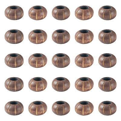 Wood European Beads WOOD-TA0003-09D-1