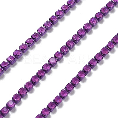 Iron Rhinestone Glass Cup Chain CH-U001-01Y-1