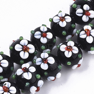 Handmade Lampwork Beads Strands LAMP-N021-001A-1