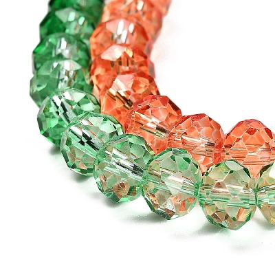 Transparent Painted Glass Beads Strands DGLA-A034-T8mm-A04-1