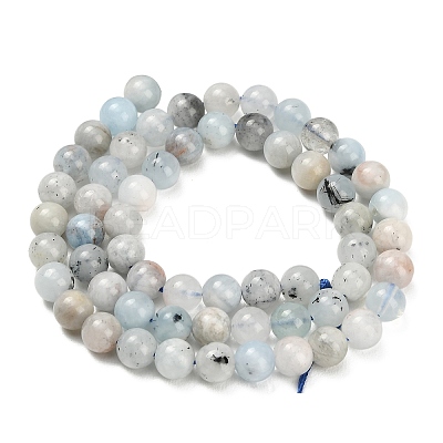 Natural Aquamarine Beads Strands G-F591-29A-6mm-02-1