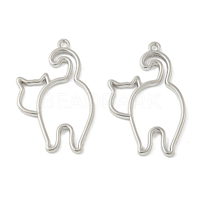 Alloy Open Back Bezel Pendants FIND-L025-02P-1
