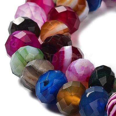 Natural Banded Agate/Striped Agate Beads Strands G-E605-A01-02A-1