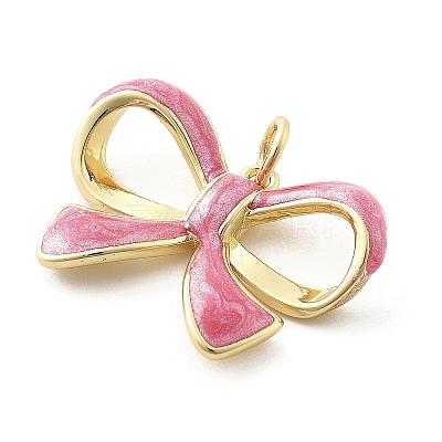 Brass Enamel Pendants KK-Q029-05G-01-1
