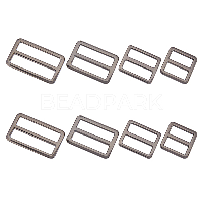 8Pcs 4 Styles Alloy Slider Buckles FIND-GF0007-01B-1
