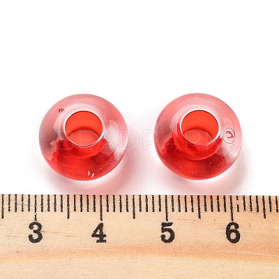 Transparent Acrylic European Beads TACR-P009-C01-1