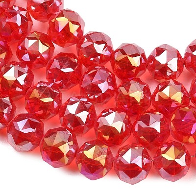 Transparent Electroplate Glass Beads Strands EGLA-N002-34C-B15-1