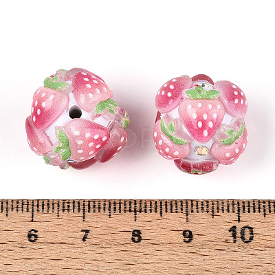 Fruit Round Resin Beads RESI-T059-03I-1