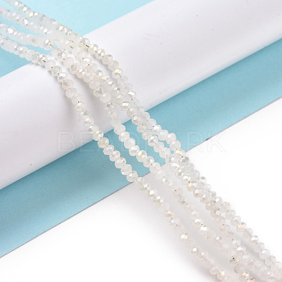 Electroplate Glass Faceted Rondelle Beads Strands EGLA-D020-3x2mm-05-1