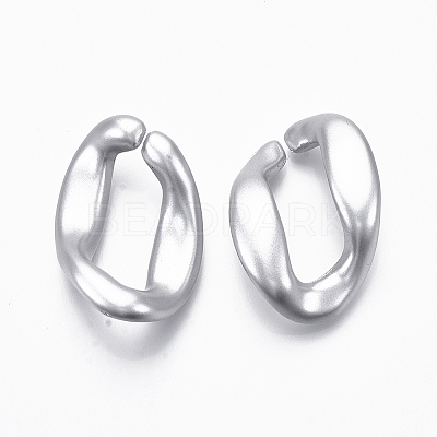 Spray Painted CCB Plastic Linking Rings CCB-R104-02B-03-1