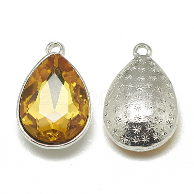 Alloy Glass Charms PALLOY-T028-7x10mm-22-1