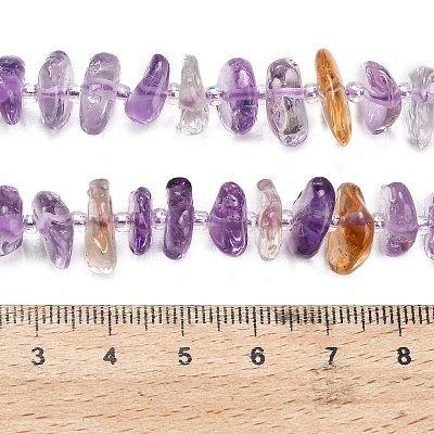 Natural Ametrine Beads Strands G-Z124-A02-01-1